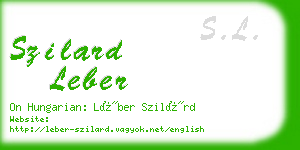 szilard leber business card